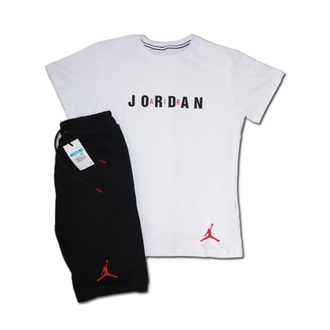 Jordan Bijela Majica Crni Šorc