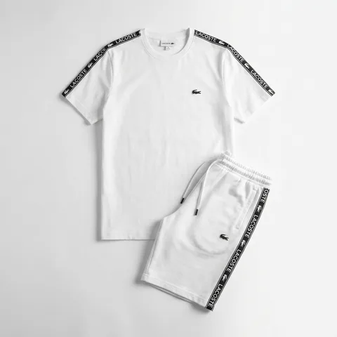 Lacoste Bijela Majica Bijeli Šorc