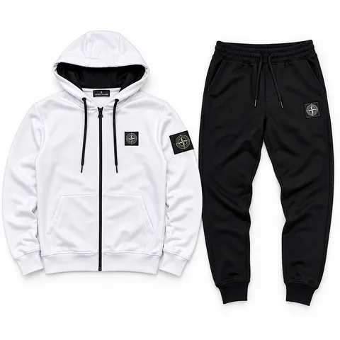 Stone Island Bijelo Crna Trenerka