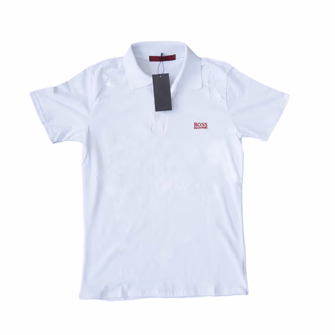 Hugo Boss Bijela Majica Crveni Znak Kragna