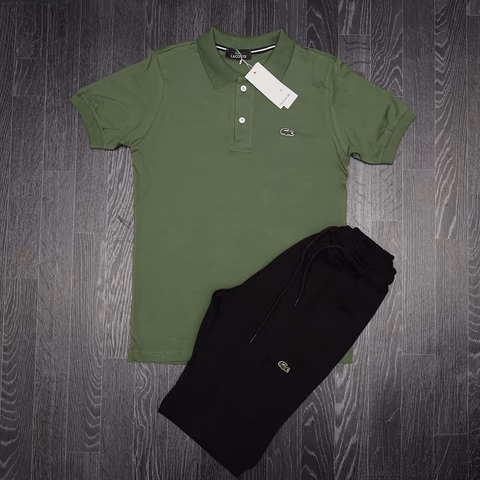 Lacosta Maslinast aMajica Crni Šorc 2025